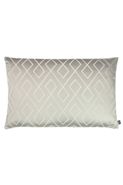 Prestigious Textiles Pivot Geometric Jacquard Cushion in Silver - Size: 40 cm x 60 cm - image 1