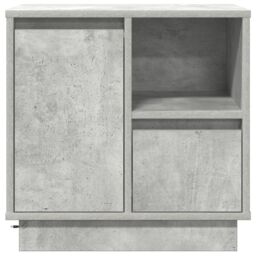 Berkfield Home Bedside Cabinet with LED Concrete Grey 50x34.5x50 cm - thumbnail 6
