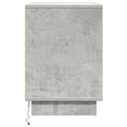 Berkfield Home Bedside Cabinet with LED Concrete Grey 50x34.5x50 cm - thumbnail 7
