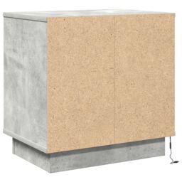 Berkfield Home Bedside Cabinet with LED Concrete Grey 50x34.5x50 cm - thumbnail 8