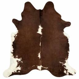 Berkfield Home Real Cow Hide Rug Brown & White 150x170 cm - Size: 100 cm diameter - thumbnail 6