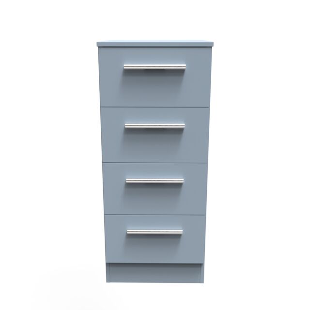 Ready Assembled 2 U Trent 4 Drawer Tallboy (Ready Assembled) in Light Blue - image 1