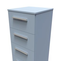 Ready Assembled 2 U Trent 4 Drawer Tallboy (Ready Assembled) in Light Blue - thumbnail 4