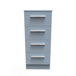 Ready Assembled 2 U Trent 4 Drawer Tallboy (Ready Assembled) in Light Blue