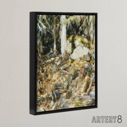"Artery8 Il Solitario The Hermit in the Forest Sargent Framed Canvas Wall Art - Size: W18"" x H24""" - thumbnail 2