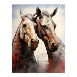 Artery8 Kelpies Reimagined Mythical Scottish Horse Illustration Artwork Falkirk Scotland Unframed Wall Art Print Poster Home Decor Premium - thumbnail 1