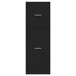 Berkfield Home Apothecary Cabinet Black 40x41x118 cm Engineered Wood - Size: 40 x 41 x 118 cm - thumbnail 5