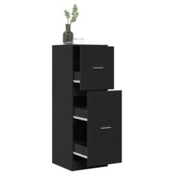 Berkfield Home Apothecary Cabinet Black 40x41x118 cm Engineered Wood - Size: 40 x 41 x 118 cm - thumbnail 1