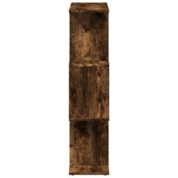 Berkfield Home Room Divider Bookcase 3-Tier Smoked Oak 70x24x97 cm Engineered Wood in Brown - Size: 70 x 24 x 97 cm - thumbnail 6