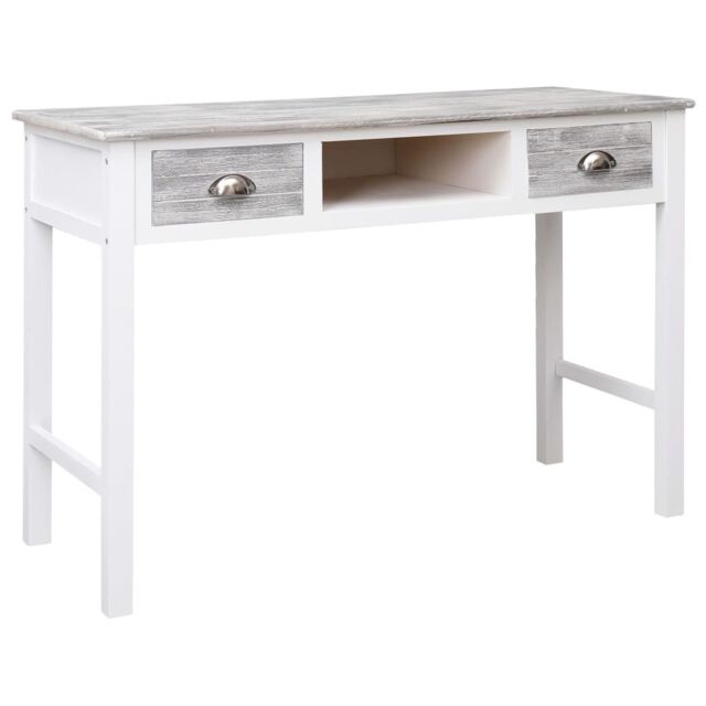 Berkfield Home Writing Desk Grey 110x45x76 cm Wood - Size: 110 x 45 x 76 cm - image 1
