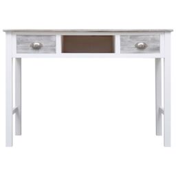Berkfield Home Writing Desk Grey 110x45x76 cm Wood - Size: 110 x 45 x 76 cm - thumbnail 4