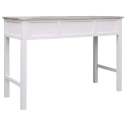 Berkfield Home Writing Desk Grey 110x45x76 cm Wood - Size: 110 x 45 x 76 cm - thumbnail 5