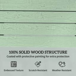 OUTSUNNY Garden Loveseat, Embossed Wood Jack & Jill Garden Seat, Green - thumbnail 4
