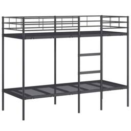 Berkfield Home Breathable Bunk Bed without Mattress Black 75x190 cm Small Single - thumbnail 3