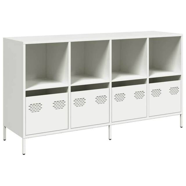 Berkfield Home Sideboard White 135x39x73.5 cm Cold-rolled Steel - image 1