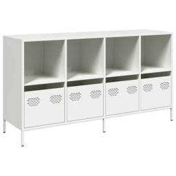 Berkfield Home Sideboard White 135x39x73.5 cm Cold-rolled Steel - thumbnail 1