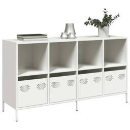 Berkfield Home Sideboard White 135x39x73.5 cm Cold-rolled Steel - thumbnail 2