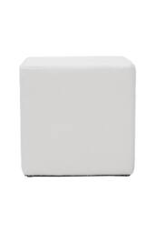 Living and Home White Teddy Fleece Upholstered Footstool - thumbnail 5