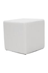 Living and Home White Teddy Fleece Upholstered Footstool - thumbnail 7
