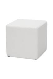 Living and Home White Teddy Fleece Upholstered Footstool - thumbnail 6
