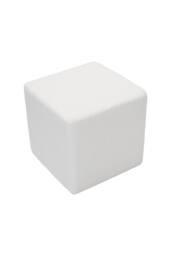 Living and Home White Teddy Fleece Upholstered Footstool - thumbnail 8
