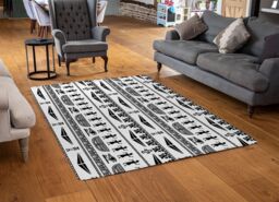 Benjamin Tate Design Tribal Egyptian Art Designer Rug in Natural - Size: Large - thumbnail 2