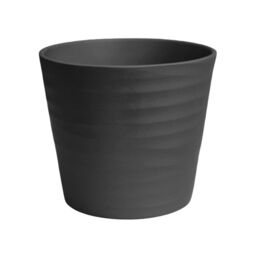 Ivyline Oslo Anthracite Taper Planter - H27cm D32cm - 4 Colours & 2 Sizes Available Online - Ceramic - Made in Europe in Black - thumbnail 3