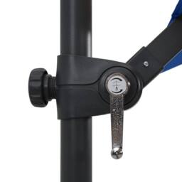 Berkfield Home Cantilever Umbrella with LED lights & Steel Pole 250x250 cm Azu… in Blue - thumbnail 7