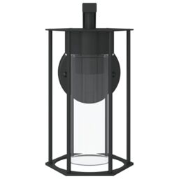 Berkfield Home Outdoor Wall Light Black Stainless Steel - thumbnail 4