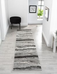 Desire Rugs Obsidian Modern Low Pile Area Rug - Coast Waves Abstract Design in Grey - Size: 120 cm x 170 cm - thumbnail 6