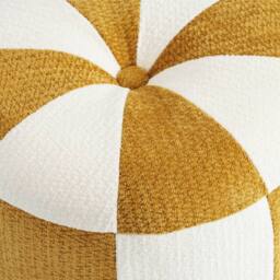 sweeek Children's chenille fabric pouf in Yellow - thumbnail 2