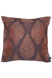 Prestigious Textiles Treasure Jacquard Oxford Trimmed Cushion in Orange - Size: 50 cm x 50 cm