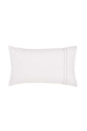 Murmur 'Catherine' Cotton Percale Standard Pillowcase in Grey - Size: Standard Pillow Case - thumbnail 1