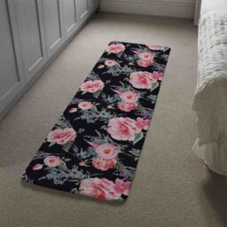 Benjamin Tate Design Watercolour Painting Of Flowers Runner Rug in Natural - Size: 67 cm x 230 cm - thumbnail 4