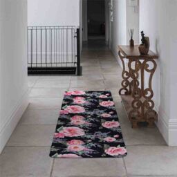 Benjamin Tate Design Watercolour Painting Of Flowers Runner Rug in Natural - Size: 67 cm x 230 cm - thumbnail 3