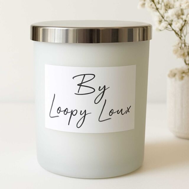 60 SECOND MAKEOVER Frosted Plum 20cl White Candle With Silver Lid - image 1