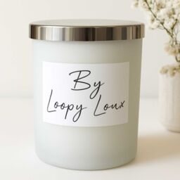 60 SECOND MAKEOVER Frosted Plum 20cl White Candle With Silver Lid - thumbnail 2