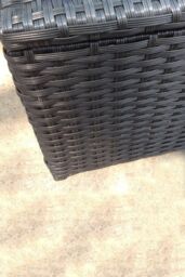 Fimous Rattan Oblong Rectangular Tea Coffee Table in Black - thumbnail 4