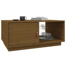 Berkfield Home Coffee Table Honey Brown 80x50x35.5 cm Solid Wood Pine - thumbnail 4