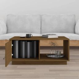 Berkfield Home Coffee Table Honey Brown 80x50x35.5 cm Solid Wood Pine - thumbnail 3