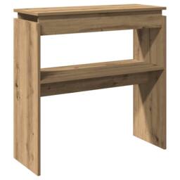 Berkfield Home Decorative Console Table Artisan Oak 80x30x80 cm Engineered Wood in Brown - Size: 80 x 30 x 80 cm - thumbnail 6