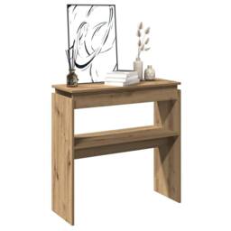 Berkfield Home Decorative Console Table Artisan Oak 80x30x80 cm Engineered Wood in Brown - Size: 80 x 30 x 80 cm - thumbnail 1