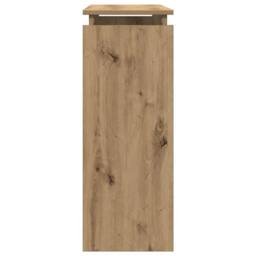 Berkfield Home Decorative Console Table Artisan Oak 80x30x80 cm Engineered Wood in Brown - Size: 80 x 30 x 80 cm - thumbnail 5