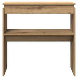 Berkfield Home Decorative Console Table Artisan Oak 80x30x80 cm Engineered Wood in Brown - Size: 80 x 30 x 80 cm - thumbnail 4