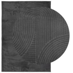 Berkfield Home Rug IZA Short Pile Scandinavian Look Anthracite 120x170 cm in Black - Size: Medium - thumbnail 3