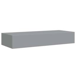 Berkfield Home Elegant Wall-mounted Drawer Shelves 2 pcs Grey 60x23.5x10cm MDF - Size: 60x23.5x10 cm - thumbnail 6