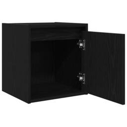 Berkfield Home Durable Wall-Mounted Bedside Cabinets 2 pcs Black 38x34x40 cm - Size: 38 x 34 x 40 cm - thumbnail 6