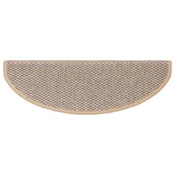Berkfield Home Stair Mats Self-adhesive Sisal-Look 15 pcs 65x21x4 cm Light Beige - Size: Medium - thumbnail 5