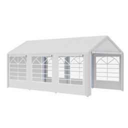 OUTSUNNY 6 x 3(m) Outdoor Car Tent Heavy Duty Carport Shelter Party Wedding Tent in White - thumbnail 2