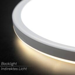 BRILONER White LED Ceiling Light Slim Neutral Lamp 22W 3000lm Hallway 420mm - thumbnail 3